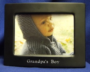 Photo Frame Engraved with Grandpa's Boy